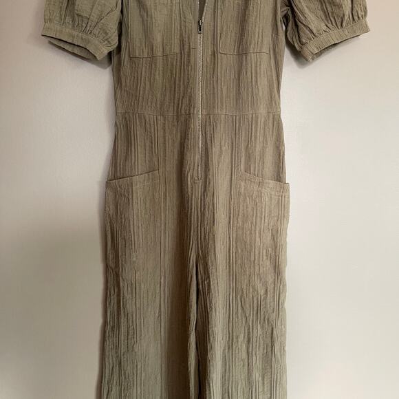 NWT Anthropologie The Odells Tamil Coveralls Olive Green Size 0 Utility Jumpsuit - Picture 11 of 16